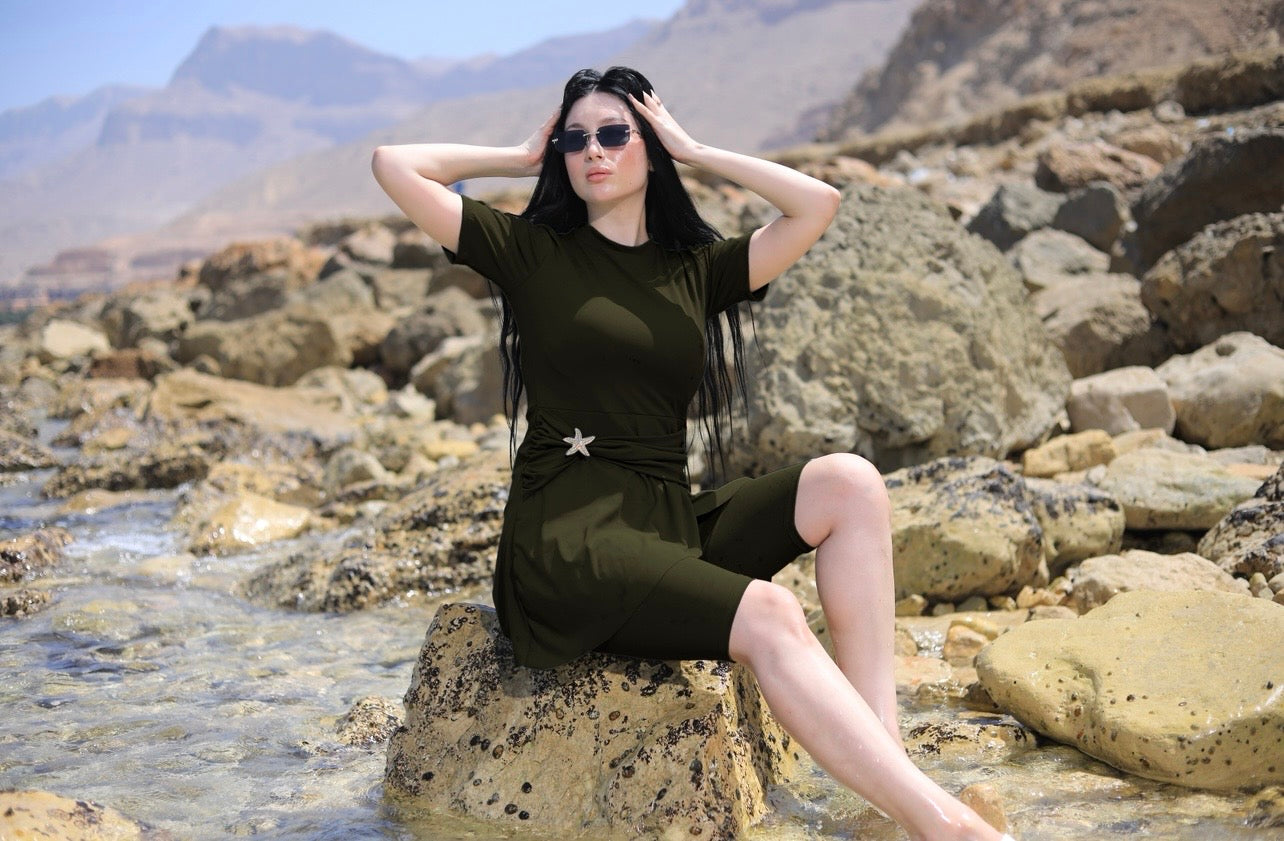 Olive Luxe Swim Dress✨