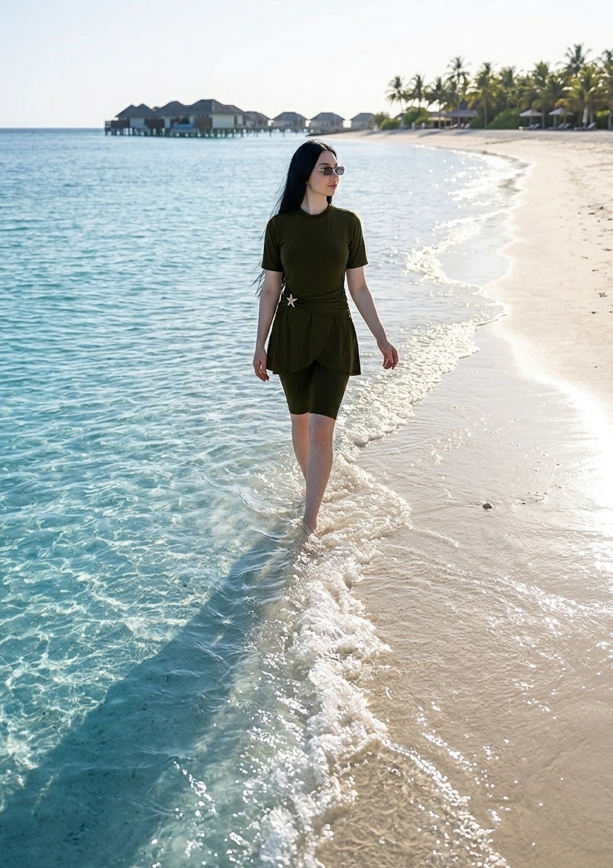 Olive Luxe Swim Dress✨