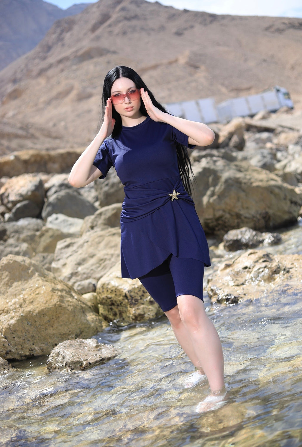 Navy Star Swim Dress✨